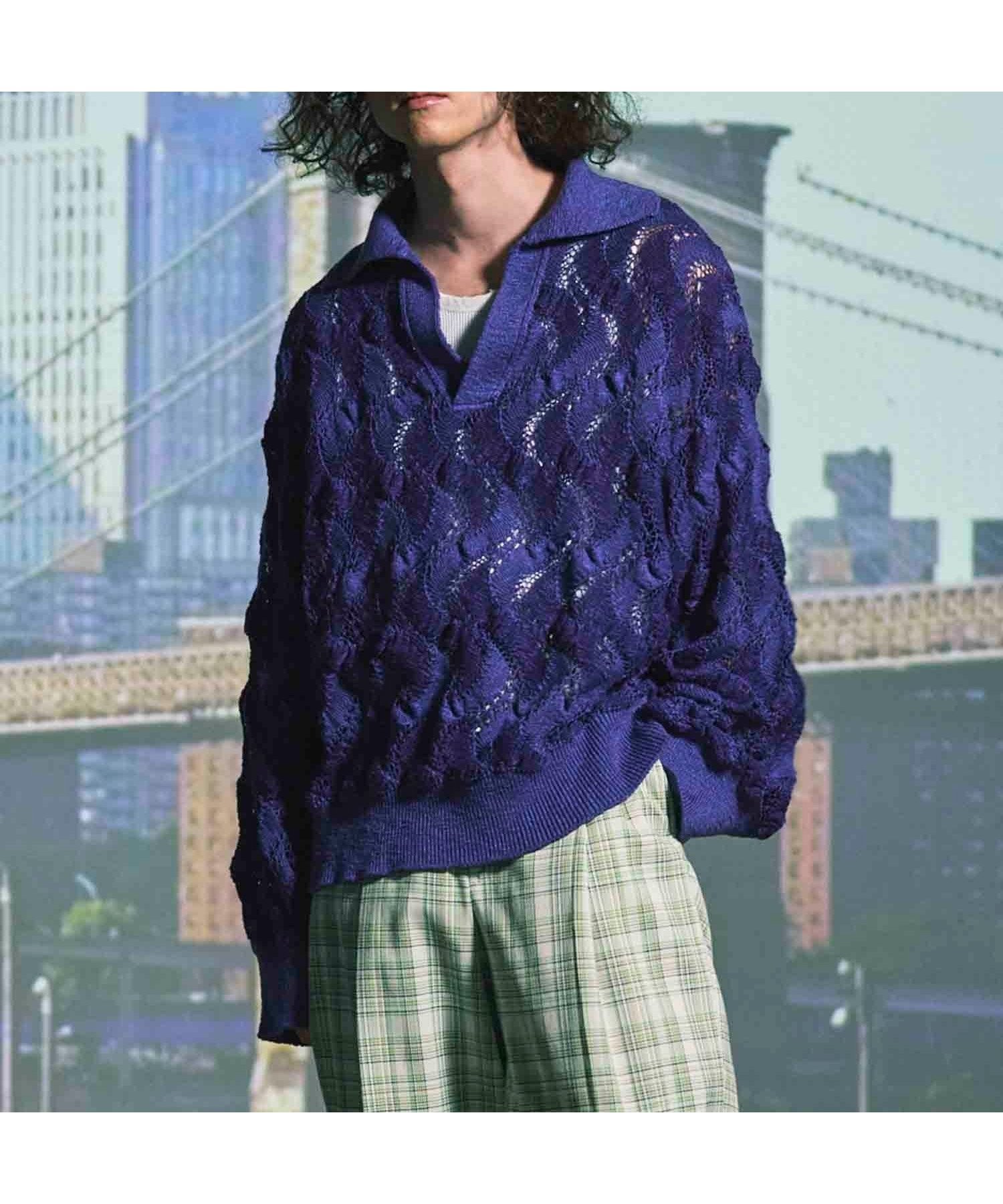 【メゾンスペシャル/MAISON SPECIAL】のPrime-Over Zigzag Sheer Skipper Knit Pullover インテリア・キッズ・メンズ・レディースファッション・服の通販 founy(ファニー) 　ファッション　Fashion　レディースファッション　Fashion for Women　トップス・カットソー　Cut & Sew Tops　ニット　Knit Tops & Sweaters　カジュアルプルオーバー・ニットトップス　Pullovers & Knit Tops / Casual Pullovers　アクリル　Acrylic Material　インナー　Innerwear　ショルダー　Shoulder, Shoulder Strap　スキッパー　Skipper, Open Collar　ドロップ　Drop Shoulder, Dropped Style　PPL|ID: prp329100004759400 ipo3291000000034438228