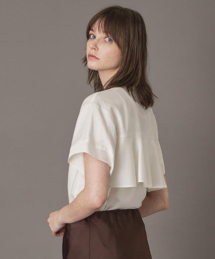 【ドレステリア/DRESSTERIOR】の【洗える/コットン100%】バックフレアティアードブラウス インテリア・キッズ・メンズ・レディースファッション・服の通販 founy(ファニー) https://founy.com/ ファッション Fashion レディースファッション Fashion for Women トップス・カットソー Cut & Sew Tops シャツ・ブラウス・オフィスカジュアル Elegant Blouses & Button-Ups バッグ Bags 洗える Machine Washable クラシカル Classical, Vintage-Inspired サテン Satin, Glossy Fabric スマート Smart, Elegant なめらか Smooth, Silky Texture バランス Balance, Style Balance フレア Flare, Flared ボトム Bottoms, Lower Wear ラグジュアリー Luxury, Elegant おすすめ Recommended / Our Picks エレガント 上品 Elegant |ID: prp329100004759401 ipo3291000000034438236