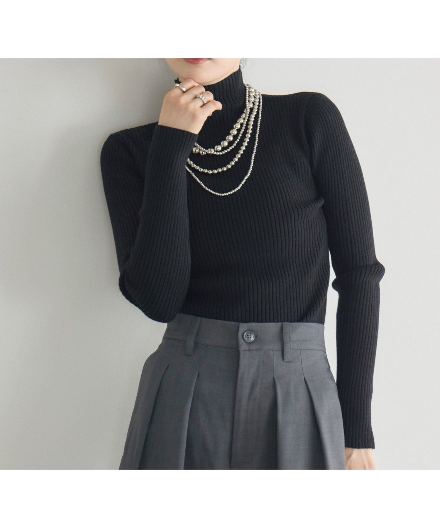 【レトロガール/RETRO GIRL】の【WEB限定カラー追加】リブハイネックニット インテリア・キッズ・メンズ・レディースファッション・服の通販 founy(ファニー) 　ファッション　Fashion　レディースファッション　Fashion for Women　トップス・カットソー　Cut & Sew Tops　ニット　Knit Tops & Sweaters　おすすめ　Recommended / Our Picks　インナー　Innerwear　カラフル　Colorful Design　シンプル　Simple, Minimal　タートルネック　Turtleneck, High Neck　トレンド　Trend, Trending Now　ハイネック　High Neck, Mock Neck　プチプライス・低価格　Affordable / Budget Price　ベーシック　Basic, Essential　ボトム　Bottoms, Lower Wear　マフラー　Scarf, Muffler　リブニット　Rib Knit, Ribbed Knit　冬　Winter / This Winter　定番　Standard, Basic Item　ブラック|ID: prp329100004759406 ipo3291000000034438290