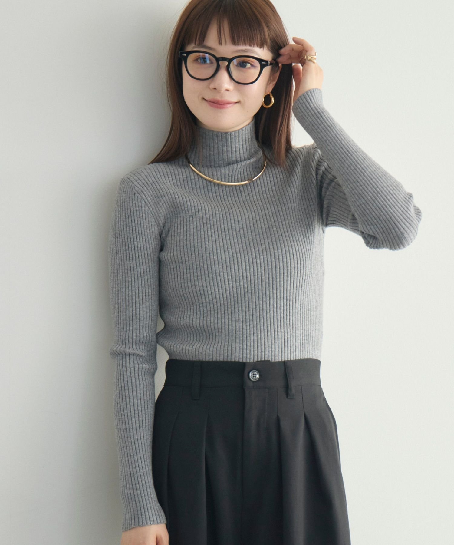 【レトロガール/RETRO GIRL】の【WEB限定カラー追加】リブハイネックニット インテリア・キッズ・メンズ・レディースファッション・服の通販 founy(ファニー) 　ファッション　Fashion　レディースファッション　Fashion for Women　トップス・カットソー　Cut & Sew Tops　ニット　Knit Tops & Sweaters　おすすめ　Recommended / Our Picks　インナー　Innerwear　カラフル　Colorful Design　シンプル　Simple, Minimal　タートルネック　Turtleneck, High Neck　トレンド　Trend, Trending Now　ハイネック　High Neck, Mock Neck　プチプライス・低価格　Affordable / Budget Price　ベーシック　Basic, Essential　ボトム　Bottoms, Lower Wear　マフラー　Scarf, Muffler　リブニット　Rib Knit, Ribbed Knit　冬　Winter / This Winter　定番　Standard, Basic Item　ライトグレー|ID: prp329100004759406 ipo3291000000034438291