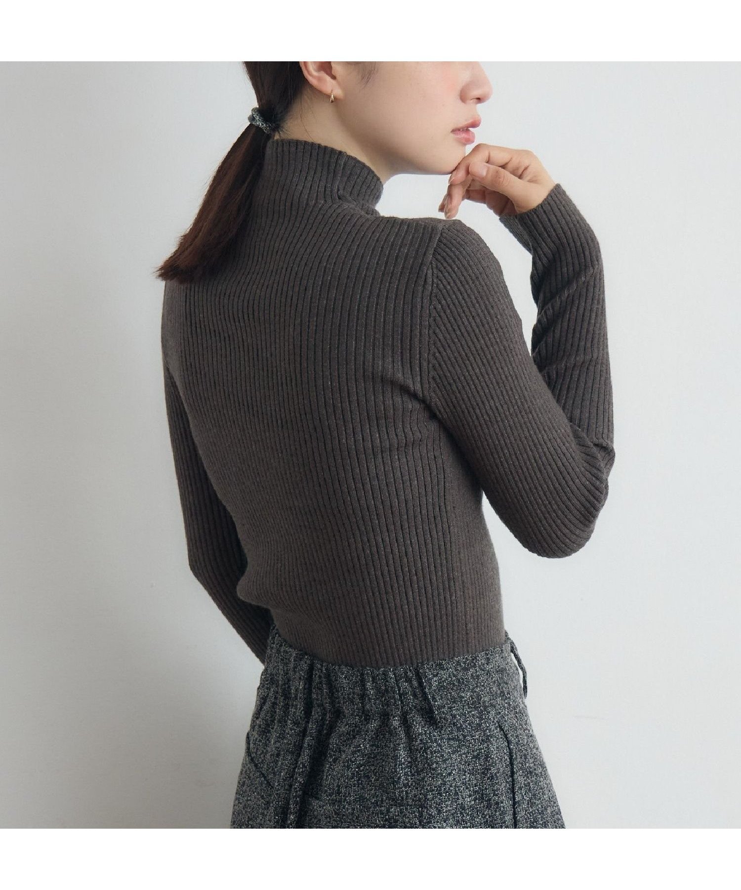【レトロガール/RETRO GIRL】の【WEB限定カラー追加】リブハイネックニット インテリア・キッズ・メンズ・レディースファッション・服の通販 founy(ファニー) 　ファッション　Fashion　レディースファッション　Fashion for Women　トップス・カットソー　Cut & Sew Tops　ニット　Knit Tops & Sweaters　おすすめ　Recommended / Our Picks　インナー　Innerwear　カラフル　Colorful Design　シンプル　Simple, Minimal　タートルネック　Turtleneck, High Neck　トレンド　Trend, Trending Now　ハイネック　High Neck, Mock Neck　プチプライス・低価格　Affordable / Budget Price　ベーシック　Basic, Essential　ボトム　Bottoms, Lower Wear　マフラー　Scarf, Muffler　リブニット　Rib Knit, Ribbed Knit　冬　Winter / This Winter　定番　Standard, Basic Item　チャコール|ID: prp329100004759406 ipo3291000000034438292