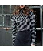 【レトロガール/RETRO GIRL】の【WEB限定カラー追加】リブハイネックニット ブラック/ボーダー|ID: prp329100004759406 ipo3291000000034438294