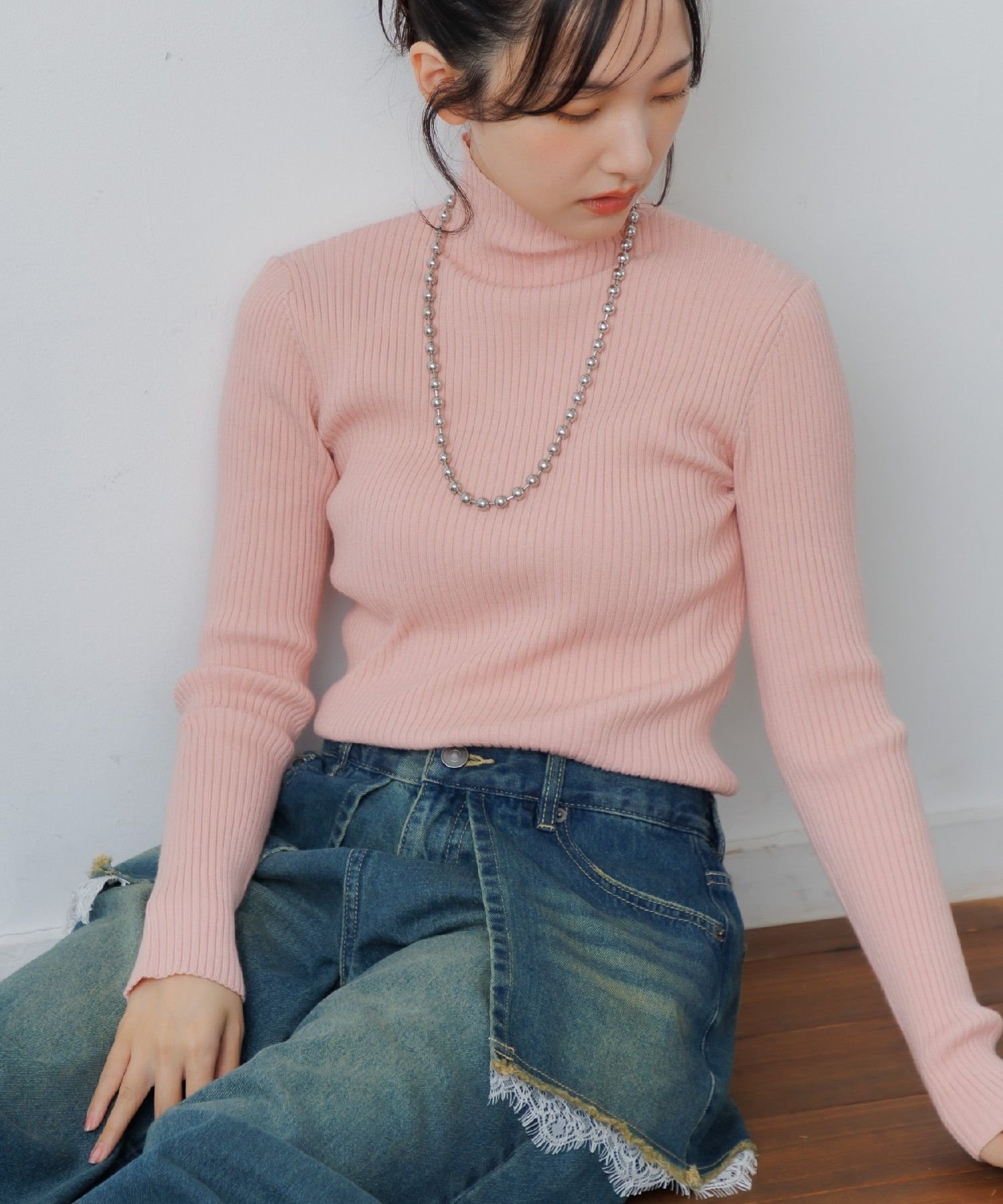 【レトロガール/RETRO GIRL】の【WEB限定カラー追加】リブハイネックニット インテリア・キッズ・メンズ・レディースファッション・服の通販 founy(ファニー) 　ファッション　Fashion　レディースファッション　Fashion for Women　トップス・カットソー　Cut & Sew Tops　ニット　Knit Tops & Sweaters　おすすめ　Recommended / Our Picks　インナー　Innerwear　カラフル　Colorful Design　シンプル　Simple, Minimal　タートルネック　Turtleneck, High Neck　トレンド　Trend, Trending Now　ハイネック　High Neck, Mock Neck　プチプライス・低価格　Affordable / Budget Price　ベーシック　Basic, Essential　ボトム　Bottoms, Lower Wear　マフラー　Scarf, Muffler　リブニット　Rib Knit, Ribbed Knit　冬　Winter / This Winter　定番　Standard, Basic Item　ピンク|ID: prp329100004759406 ipo3291000000034438296