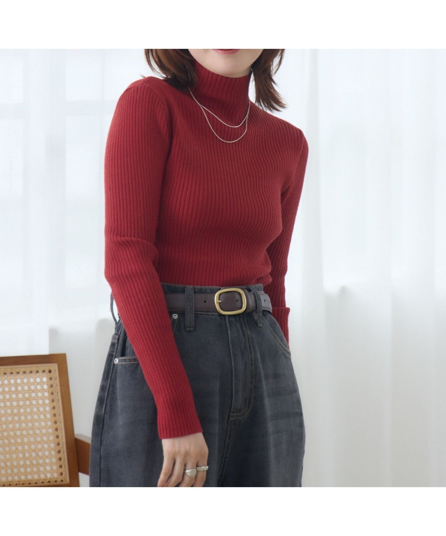 【レトロガール/RETRO GIRL】の【WEB限定カラー追加】リブハイネックニット インテリア・キッズ・メンズ・レディースファッション・服の通販 founy(ファニー) 　ファッション　Fashion　レディースファッション　Fashion for Women　トップス・カットソー　Cut & Sew Tops　ニット　Knit Tops & Sweaters　おすすめ　Recommended / Our Picks　インナー　Innerwear　カラフル　Colorful Design　シンプル　Simple, Minimal　タートルネック　Turtleneck, High Neck　トレンド　Trend, Trending Now　ハイネック　High Neck, Mock Neck　プチプライス・低価格　Affordable / Budget Price　ベーシック　Basic, Essential　ボトム　Bottoms, Lower Wear　マフラー　Scarf, Muffler　リブニット　Rib Knit, Ribbed Knit　冬　Winter / This Winter　定番　Standard, Basic Item　ダークレッド|ID: prp329100004759406 ipo3291000000034438299