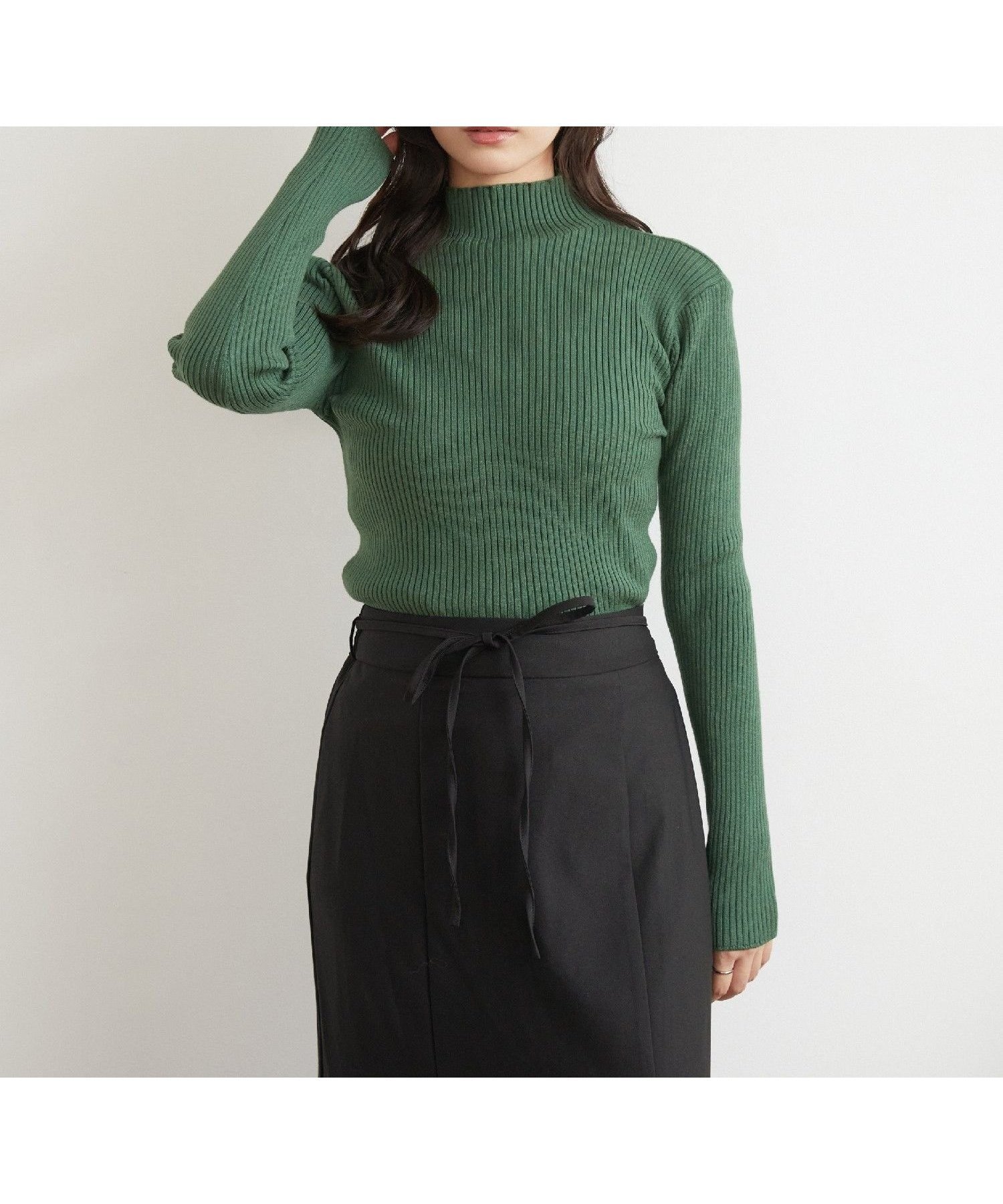 【レトロガール/RETRO GIRL】の【WEB限定カラー追加】リブハイネックニット インテリア・キッズ・メンズ・レディースファッション・服の通販 founy(ファニー) 　ファッション　Fashion　レディースファッション　Fashion for Women　トップス・カットソー　Cut & Sew Tops　ニット　Knit Tops & Sweaters　おすすめ　Recommended / Our Picks　インナー　Innerwear　カラフル　Colorful Design　シンプル　Simple, Minimal　タートルネック　Turtleneck, High Neck　トレンド　Trend, Trending Now　ハイネック　High Neck, Mock Neck　プチプライス・低価格　Affordable / Budget Price　ベーシック　Basic, Essential　ボトム　Bottoms, Lower Wear　マフラー　Scarf, Muffler　リブニット　Rib Knit, Ribbed Knit　冬　Winter / This Winter　定番　Standard, Basic Item　グリーン|ID: prp329100004759406 ipo3291000000034438306