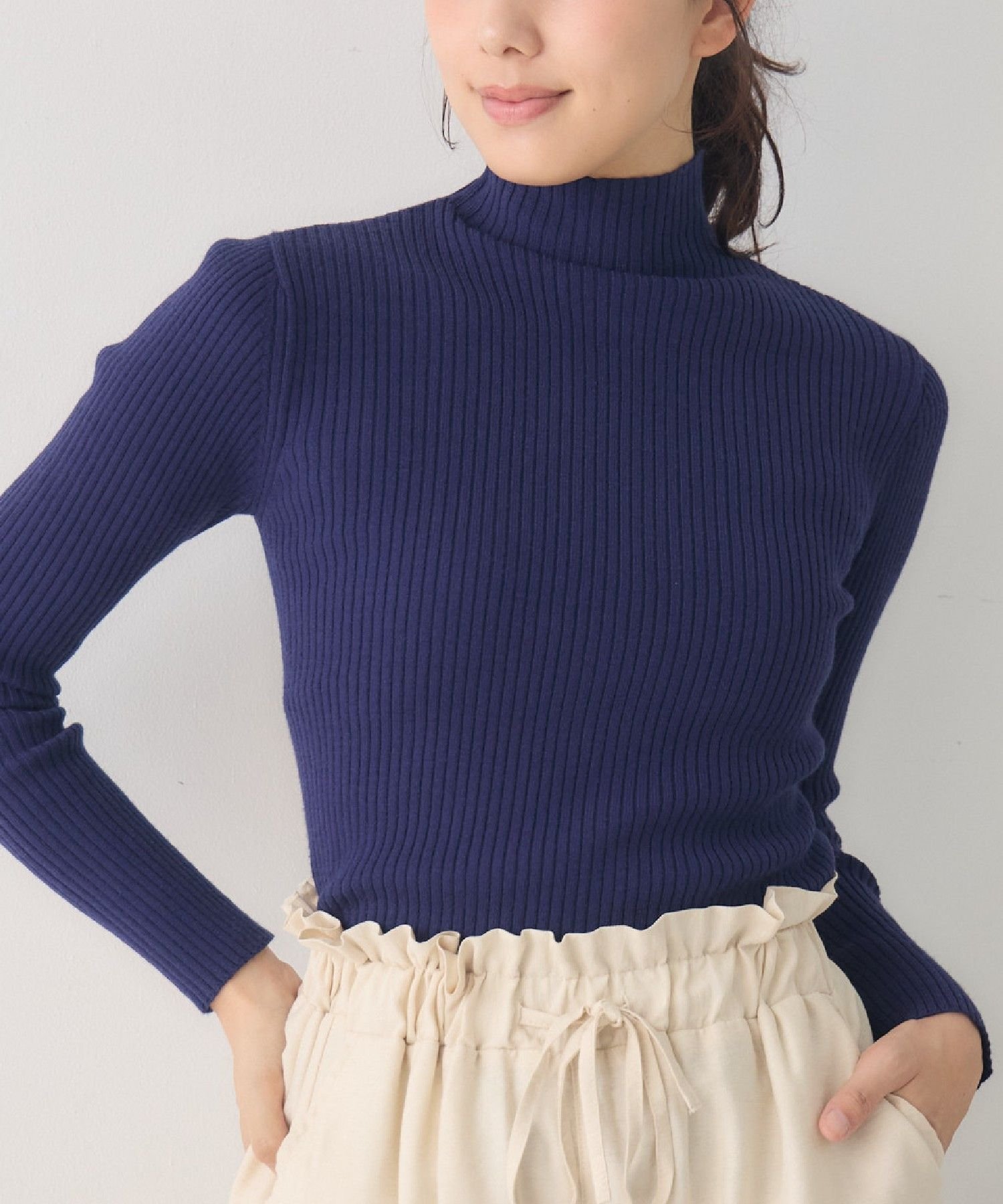 【レトロガール/RETRO GIRL】の【WEB限定カラー追加】リブハイネックニット インテリア・キッズ・メンズ・レディースファッション・服の通販 founy(ファニー) 　ファッション　Fashion　レディースファッション　Fashion for Women　トップス・カットソー　Cut & Sew Tops　ニット　Knit Tops & Sweaters　おすすめ　Recommended / Our Picks　インナー　Innerwear　カラフル　Colorful Design　シンプル　Simple, Minimal　タートルネック　Turtleneck, High Neck　トレンド　Trend, Trending Now　ハイネック　High Neck, Mock Neck　プチプライス・低価格　Affordable / Budget Price　ベーシック　Basic, Essential　ボトム　Bottoms, Lower Wear　マフラー　Scarf, Muffler　リブニット　Rib Knit, Ribbed Knit　冬　Winter / This Winter　定番　Standard, Basic Item　ダークブルー|ID: prp329100004759406 ipo3291000000034438313
