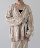 【ラジュール/Lajour】のモールニットカーディガン ベージュ|ID: prp329100004759432 ipo3291000000034438443