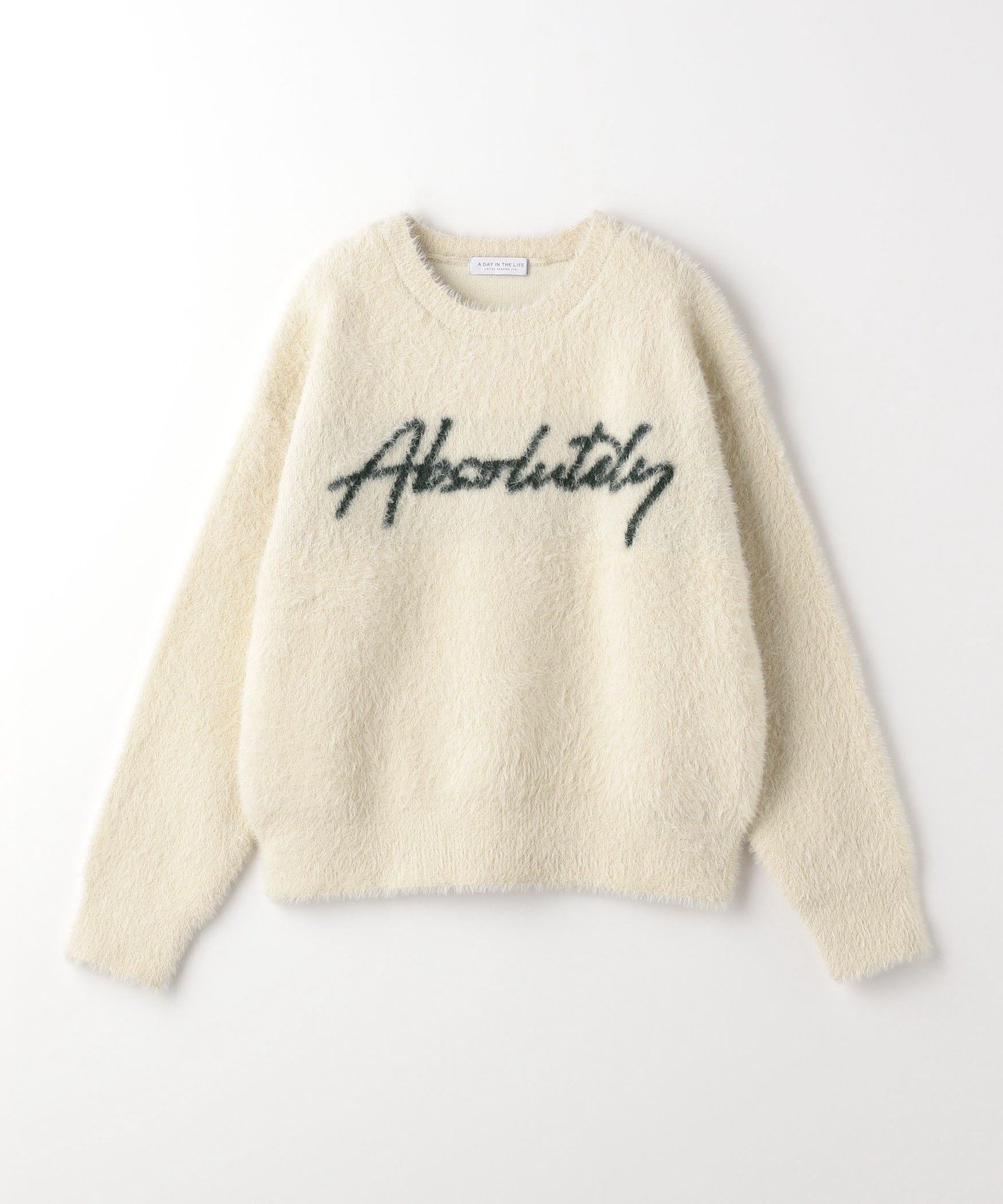 【ユナイテッドアローズ/UNITED ARROWS】のボリューム フェザー ロゴニット A DAY IN THE LIFE インテリア・キッズ・メンズ・レディースファッション・服の通販 founy(ファニー) 　ファッション　Fashion　レディースファッション　Fashion for Women　トップス・カットソー　Cut & Sew Tops　ニット　Knit Tops & Sweaters　コーデュロイ　Corduroy, Cord Fabric　ツイード　Twill, Twill Weave　バランス　Balance, Style Balance　フェザー　Feather, Feather Detail　冬　Winter / This Winter　A/W・秋冬　Autumn/Winter　おすすめ　Recommended / Our Picks　OFF WHITE|ID: prp329100004759443 ipo3291000000034438584