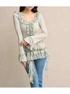 【スナイデル/SNIDEL】のティアードフリルカットソープルオーバー 人気、トレンドファッション・服の通販 founy(ファニー) ファッション Fashion レディースファッション Fashion for Women トップス・カットソー Cut & Sew Tops カジュアルプルオーバー・ニットトップス Pullovers & Knit Tops / Casual Pullovers カットソー・ベーシックTシャツ Cut-and-Sewn Tops / Stretch Tees & Basics ウェーブ Wavy Pattern エレガント 上品 Elegant カットソー Cut and Sewn Top ストレッチ Stretch, Stretchy Fabric スマート Smart, Elegant デコルテ Décolleté, Neckline デニム Denim, Jeans Material トレンド Trend, Trending Now フィット Fit, Slim Fit フェミニン Feminine, Girly フリル Frill, Ruffle フロント Front, Front Design レース Lace, Lace Fabric おすすめ Recommended / Our Picks thumbnail MNT[021]|ID: prp329100004759491 ipo3291000000034439034