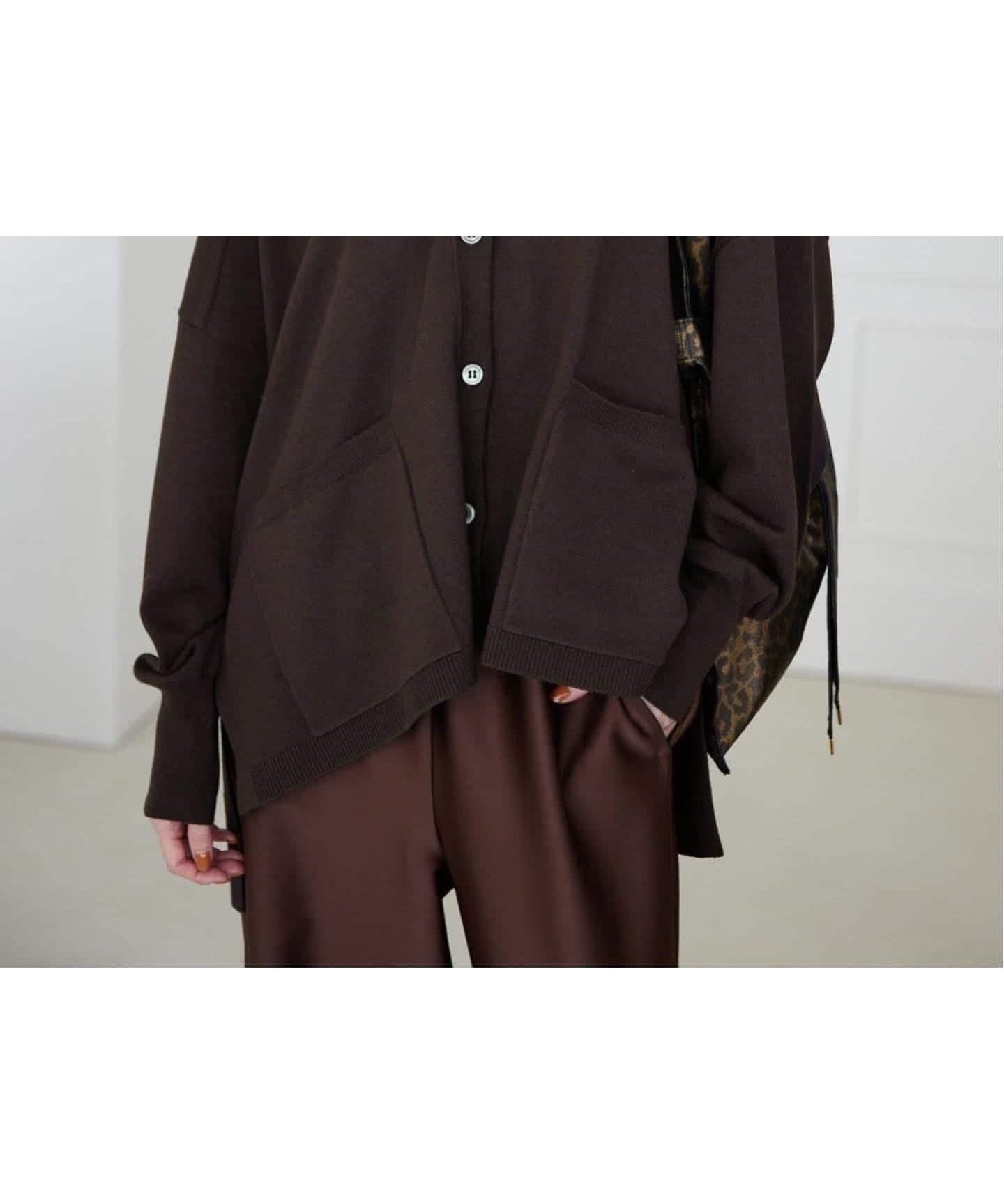 【スローブ イエナ/SLOBE IENA】の《WEB限定/追加2》ウォッシャブルワイドシルエットカーディガン インテリア・キッズ・メンズ・レディースファッション・服の通販 founy(ファニー) 　ファッション　Fashion　レディースファッション　Fashion for Women　トップス・カットソー　Cut & Sew Tops　カーディガン・羽織り　Layered Style Cardigans　ウォッシャブル　Machine Washable　カーディガン　Cardigan, Knitwear　スリット　Slit, Slit Detail　トレンド　Trend, Trending Now　定番　Standard, Basic Item　ポケット　Pocket, Pocket Detail　リラックス　Relax, Relaxed Fit　ワイド　Wide, Wide Fit　おすすめ　Recommended / Our Picks　2025年　2025　2025-2026秋冬・A/W　Autumn/Winter 2025–26 AW25–26　ブラウン|ID: prp329100004759521 ipo3291000000034504010