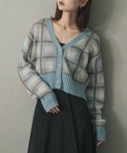【センスオブプレイス/SENSE OF PLACE by URBAN RESEARCH】のモヘアチェッククロップドカーディガン L.BLU×MOC|ID: prp329100004759529 ipo3291000000034439247