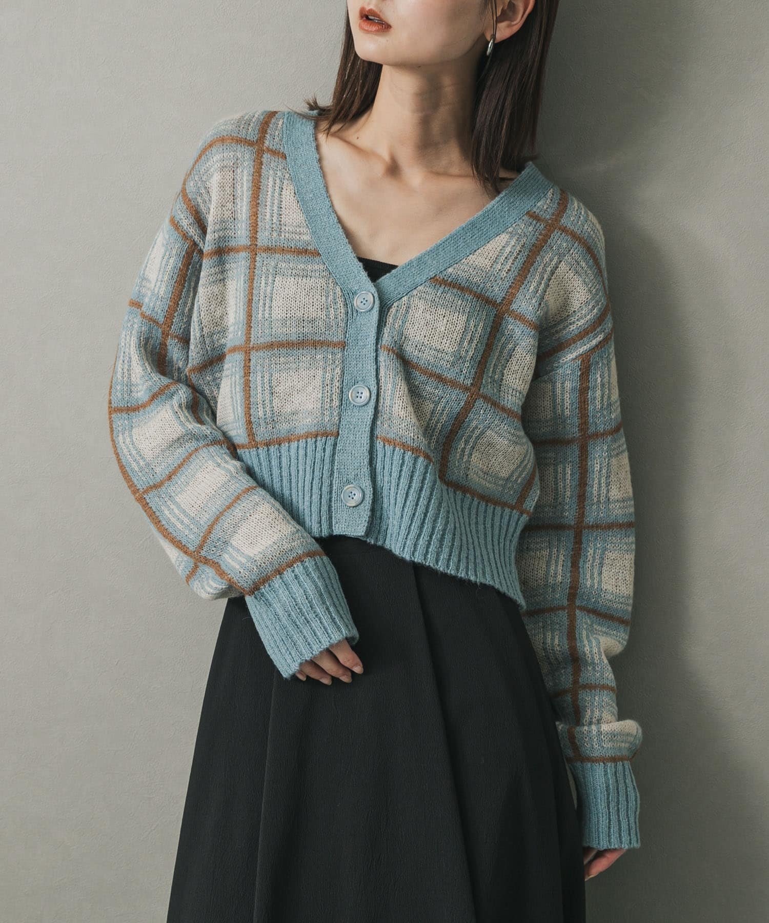 【センスオブプレイス/SENSE OF PLACE by URBAN RESEARCH】のモヘアチェッククロップドカーディガン インテリア・キッズ・メンズ・レディースファッション・服の通販 founy(ファニー)  ファッション Fashion レディースファッション Fashion for Women トップス・カットソー Cut & Sew Tops カーディガン・羽織り Layered Style Cardigans 2025年 2025 2025-2026秋冬・A/W Autumn/Winter 2025–26 AW25–26 冬 Winter / This Winter カーディガン Cardigan, Knitwear クロップド Cropped, Short Length チェック Check, Plaid, Tartan A/W・秋冬 Autumn/Winter L.BLU×MOC|ID: prp329100004759529 ipo3291000000034439247