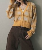 【センスオブプレイス/SENSE OF PLACE by URBAN RESEARCH】のモヘアチェッククロップドカーディガン YEL×MOC|ID: prp329100004759529 ipo3291000000034439250