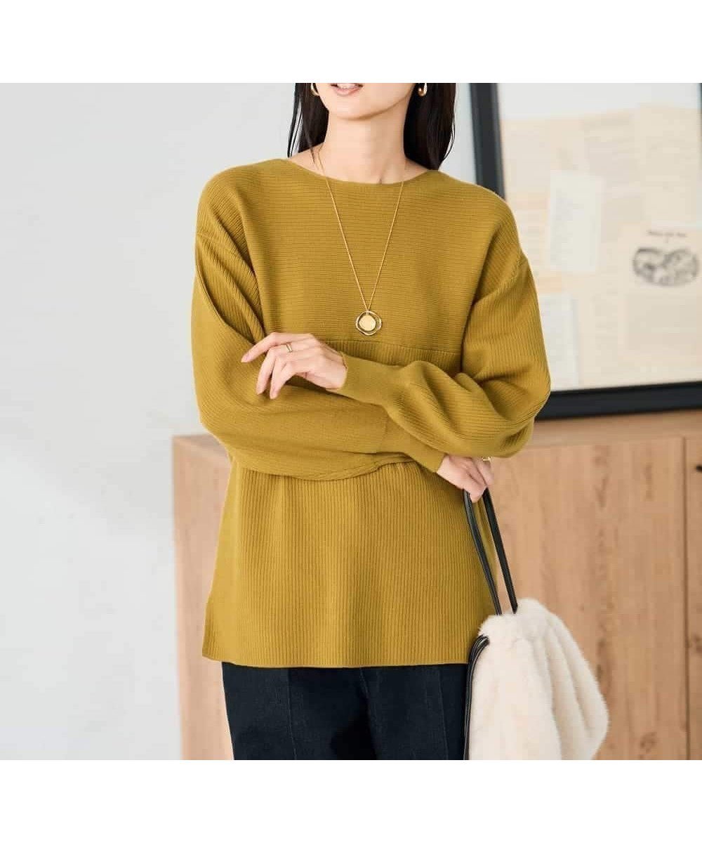 【アー ヴェー ヴェー/a.v.v】の【洗える】切替ボートネックチュニックニット インテリア・キッズ・メンズ・レディースファッション・服の通販 founy(ファニー) ファッション Fashion レディースファッション Fashion for Women トップス・カットソー Cut & Sew Tops ニット Knit Tops & Sweaters 春 Spring 洗える Machine Washable 秋 Autumn 切替 Switching, Contrast Panel スリット Slit, Slit Detail 定番 Standard, Basic Item なめらか Smooth, Silky Texture 冬 Winter / This Winter A/W・秋冬 Autumn/Winter 再入荷 Restock / Back in Stock おすすめ Recommended / Our Picks 夏 Summer ビジネス 仕事 通勤 Business / Work / Commuting マスタード|ID: prp329100004759546 ipo3291000000034660608