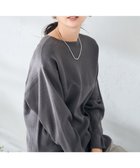 【アー ヴェー ヴェー/a.v.v】の【洗える】切替ボートネックチュニックニット ダークグレー|ID: prp329100004759546 ipo3291000000034660611