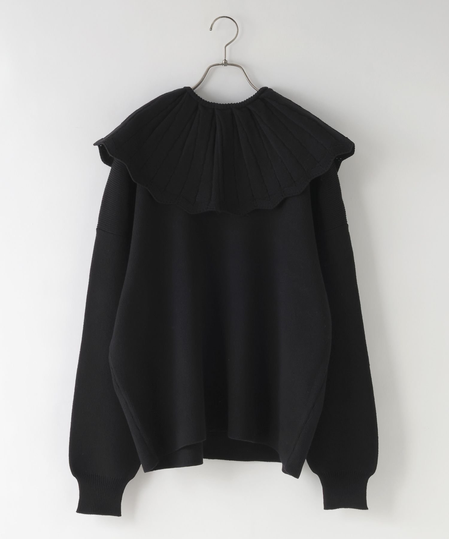 【ローリーズファーム/LOWRYS FARM】のBIGカラーニットLS インテリア・キッズ・メンズ・レディースファッション・服の通販 founy(ファニー) 　ファッション　Fashion　レディースファッション　Fashion for Women　トップス・カットソー　Cut & Sew Tops　ニット　Knit Tops & Sweaters　おすすめ　Recommended / Our Picks　アクセサリー　Fashion Accessories　シンプル　Simple, Minimal　ボトム　Bottoms, Lower Wear　ブラック09|ID: prp329100004759566 ipo3291000000034552503