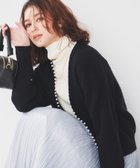 【アンタイトル/UNTITLED】の【洗える/ボレロ】パール調付きニットカーディガン ブラック|ID: prp329100004759567 ipo3291000000034439623