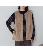 【コムサイズム/COMME CA ISM】のラビット調 ファージレ 人気、トレンドファッション・服の通販 founy(ファニー) ファッション Fashion レディースファッション Fashion for Women アウター Coat / Outerwear Collection トップス・カットソー Cut & Sew Tops ベスト&ジレ / 重ね着スタイル Vests & Gilets ストレッチ Stretch, Stretchy Fabric ポケット Pocket, Pocket Detail ラウンド Round, Round Neck 秋 Autumn thumbnail ブラウン|ID: prp329100004759575 ipo3291000000034439657