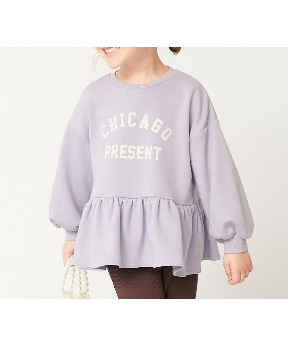 【デビロック/devirock / KIDS】のガールズ ペプラム トレーナー トレーナー トップス 25AW インテリア・キッズ・メンズ・レディースファッション・服の通販 founy(ファニー) 　ファッション　Fashion　キッズファッション　Fashion for Kids　トップス・カットソー　Cut & Sew Tops　トレーナー　Sweatshirt, Trainer　プリント　Print, Printed Pattern　ペプラム　Peplum, Flared Hem　ワイド　Wide, Wide Fit　A/W・秋冬　Autumn/Winter　おすすめ　Recommended / Our Picks　2025年　2025　2025-2026秋冬・A/W　Autumn/Winter 2025–26 AW25–26　Gブルー|ID: prp329100004759611 ipo3291000000034439967