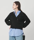 【ユナイテッドアローズ/UNITED ARROWS】のラインストーン カーディガン BLACK|ID: prp329100004759723 ipo3291000000034820730