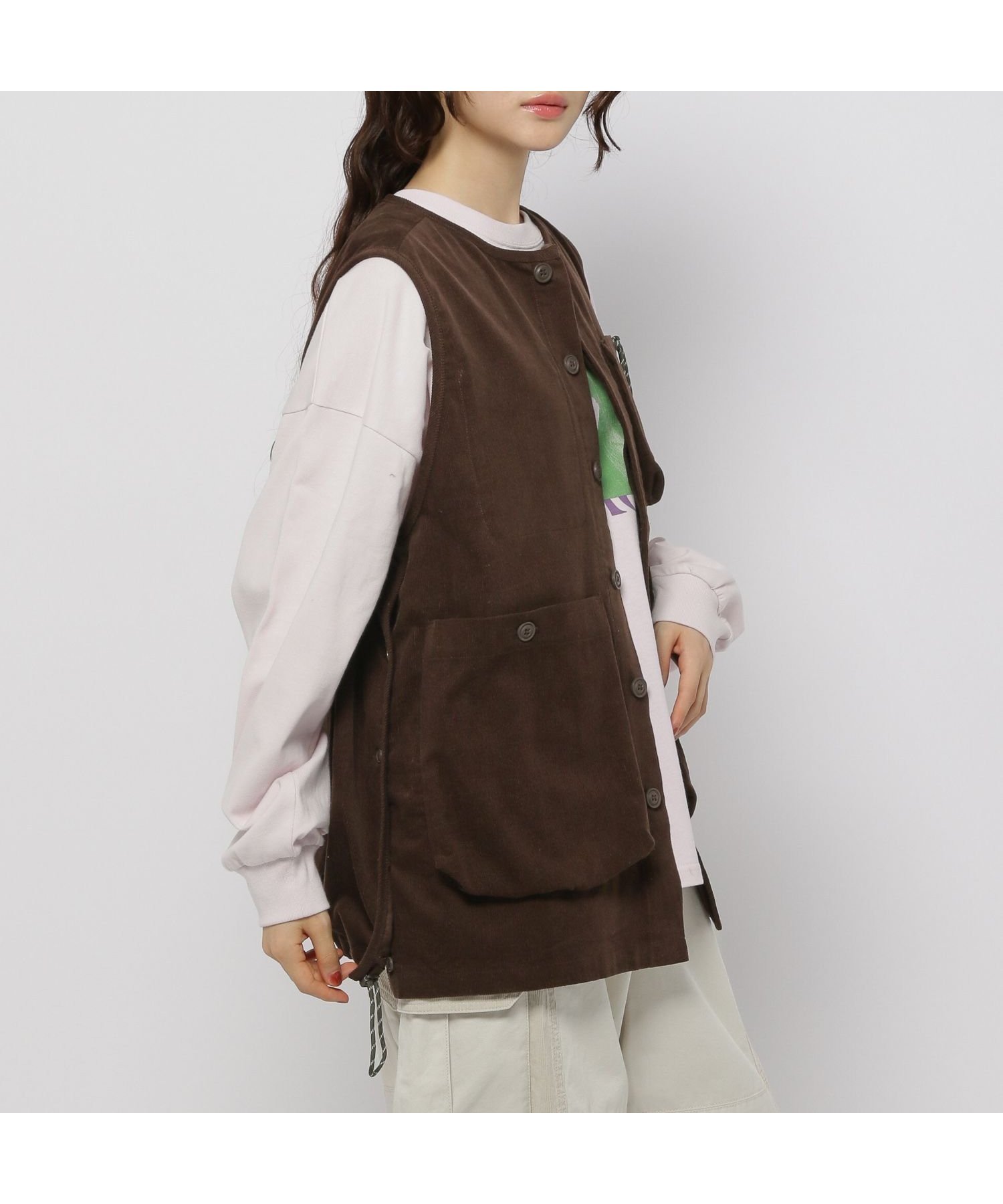 【ニコアンド/niko and】のボーイズシルエットポケベスト2 インテリア・キッズ・メンズ・レディースファッション・服の通販 founy(ファニー) ファッション Fashion レディースファッション Fashion for Women アウター Coat / Outerwear Collection トップス・カットソー Cut & Sew Tops ベスト&ジレ / 重ね着スタイル Vests & Gilets おすすめ Recommended / Our Picks アウトドア Outdoor Clothing コーデュロイ Corduroy, Cord Fabric シンプル Simple, Minimal セットアップ Set-Up, Coordinated Outfit プリント Print, Printed Pattern ベスト Vest, Waistcoat ロング Long, Long-Length ワーク Workwear, Utility Style 人気 Popular, Best Seller A/W・秋冬 Autumn/Winter ブラウン|ID: prp329100004759776 ipo3291000000034490521