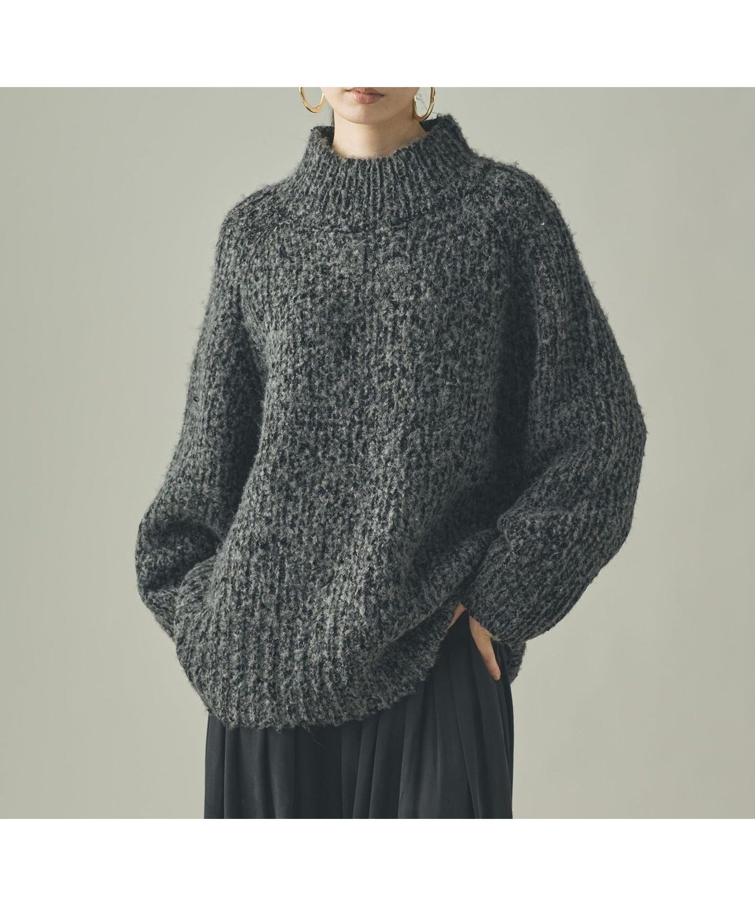 【カレンソロジー/Curensology】のMIXブークレニットプルオーバー インテリア・キッズ・メンズ・レディースファッション・服の通販 founy(ファニー) 　ファッション　Fashion　レディースファッション　Fashion for Women　トップス・カットソー　Cut & Sew Tops　ニット　Knit Tops & Sweaters　カジュアルプルオーバー・ニットトップス　Pullovers & Knit Tops / Casual Pullovers　おすすめ　Recommended / Our Picks　エレガント 上品　Elegant　テクスチャー　Texture, Textured Fabric　ミックス　Mix, Mixed Style　チャコール|ID: prp329100004759781 ipo3291000000035143546