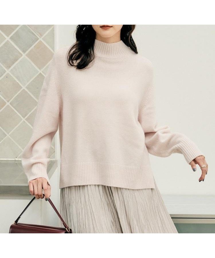 【アンタイトル/UNTITLED】の【8色展開/洗える】ウールカシミヤ ハイネックニット インテリア・キッズ・メンズ・レディースファッション・服の通販 founy(ファニー) 　ファッション　Fashion　レディースファッション　Fashion for Women　トップス・カットソー　Cut & Sew Tops　ニット　Knit Tops & Sweaters　スマート　Smart, Elegant　スリット　Slit, Slit Detail　ハイネック　High Neck, Mock Neck　バランス　Balance, Style Balance　ブラウジング　Blouson Silhouette, Cinched Waist　ミックス　Mix, Mixed Style　ロング　Long, Long-Length　ワイド　Wide, Wide Fit　人気　Popular, Best Seller　定番　Standard, Basic Item　洗える　Machine Washable　ライトピンク|ID: prp329100004759792 ipo3291000000034441437