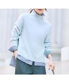 【アンタイトル/UNTITLED】の【8色展開/洗える】ウールカシミヤ ハイネックニット サックスブルー|ID: prp329100004759792 ipo3291000000034579752