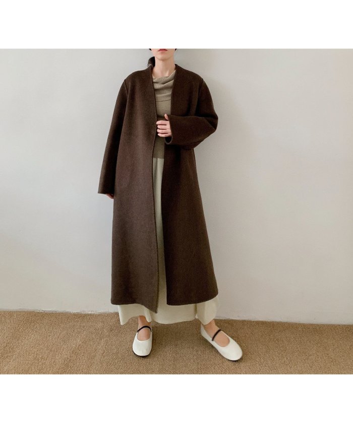 【その他のブランド/Other】のDECADE CLASSIC ノーカラーリバーウールコート インテリア・キッズ・メンズ・レディースファッション・服の通販 founy(ファニー) https://founy.com/ ファッション Fashion レディースファッション Fashion for Women アウター Coat / Outerwear Collection コート・ロングコート・ピーコート Long Coats, Peacoats & More クラシック Classic, Timeless Style シンプル Simple, Minimal スタイリッシュ Stylish, Fashionable モダン Modern, Contemporary |ID: prp329100004759800 ipo3291000000034441507