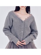 【フレイ アイディー/FRAY I.D】のフォックスウールレーストリムカーディガン 人気、トレンドファッション・服の通販 founy(ファニー) ファッション Fashion レディースファッション Fashion for Women トップス・カットソー Cut & Sew Tops カーディガン・羽織り Layered Style Cardigans 畦 Ribbed Knit カーディガン Cardigan, Knitwear コンパクト Compact, Small Size スマート Smart, Elegant トリミング Trimming, Decorative Edge バランス Balance, Style Balance フェミニン Feminine, Girly フォックス Fox, Fox Fur ボトム Bottoms, Lower Wear ラグジュアリー Luxury, Elegant レース Lace, Lace Fabric エレガント 上品 Elegant thumbnail GRY[006]|ID: prp329100004759801 ipo3291000000034504485