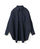 【マーコート/MARcourt】のmizuiro ind ポケット付きワイドシャツ 人気、トレンドファッション・服の通販 founy(ファニー) ファッション Fashion レディースファッション Fashion for Women トップス・カットソー Cut & Sew Tops シャツ・ブラウス・オフィスカジュアル Elegant Blouses & Button-Ups ストレッチ Stretch, Stretchy Fabric セットアップ Set-Up, Coordinated Outfit タートル Turtleneck, Turtle Collar フロント Front, Front Design ベーシック Basic, Essential ポケット Pocket, Pocket Detail レギュラー Regular, Standard Fit ワイド Wide, Wide Fit 無地 Plain, Solid Color 長袖 Long Sleeve, Full Sleeve thumbnail ネイビー|ID: prp329100004759807 ipo3291000000034613826