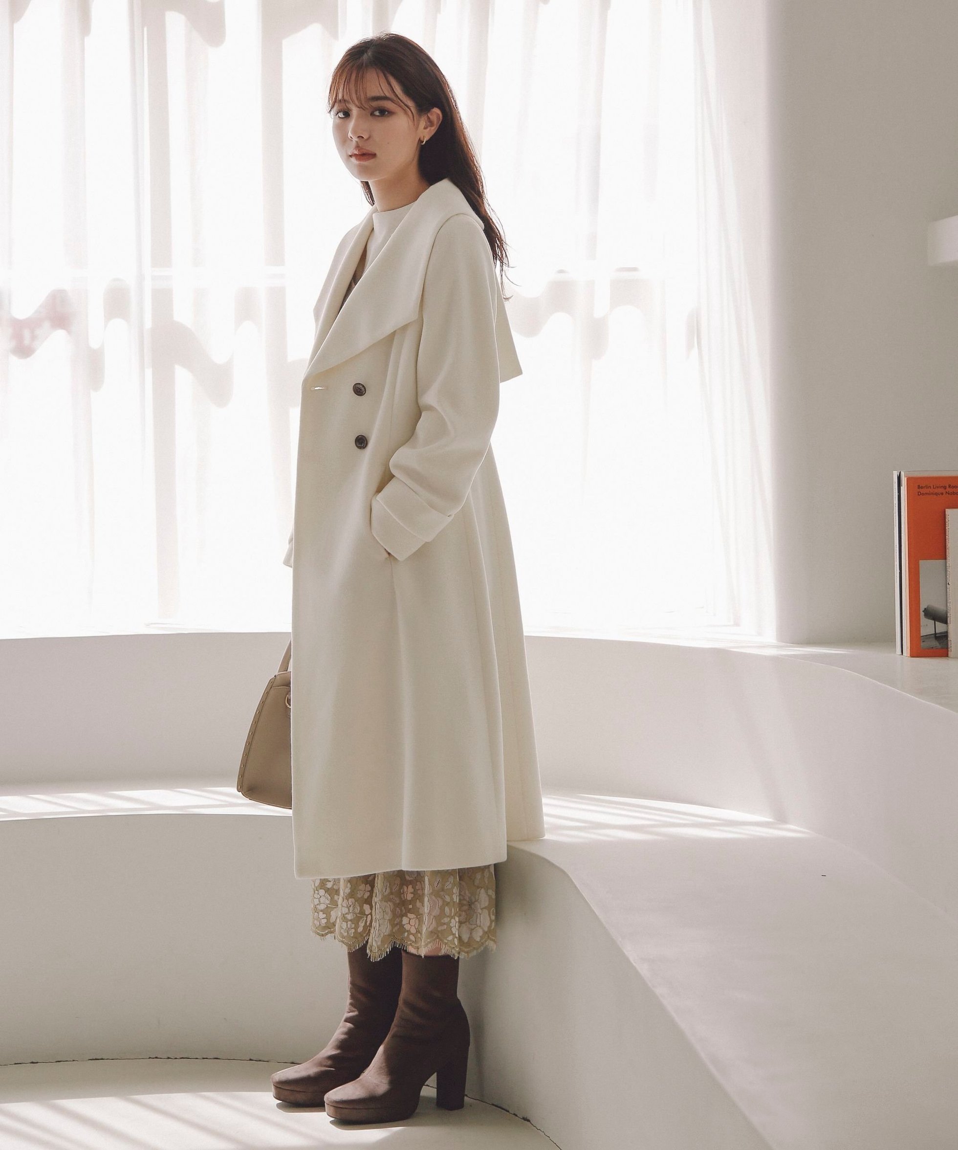 【プロポーション ボディドレッシング/PROPORTION BODY DRESSING】のビッグカラーコート/23AW インテリア・キッズ・メンズ・レディースファッション・服の通販 founy(ファニー) 　ファッション　Fashion　レディースファッション　Fashion for Women　アウター　Coat / Outerwear Collection　コート・ロングコート・ピーコート　Long Coats, Peacoats & More　ビッグ　Big, Oversized　フェミニン　Feminine, Girly　ロング　Long, Long-Length　エレガント 上品　Elegant　定番　Standard, Basic Item　ビジネス 仕事 通勤　Business / Work / Commuting　エクリュ1|ID: prp329100004759825 ipo3291000000034441716