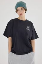 【ロデオクラウンズワイドボウル/RODEO CROWNS WIDE BOWL】のスタッズCROWNロゴTシャツ 人気、トレンドファッション・服の通販 founy(ファニー) ファッション Fashion レディースファッション Fashion for Women トップス・カットソー Cut & Sew Tops シャツ・ブラウス・オフィスカジュアル Elegant Blouses & Button-Ups ロングTシャツ・Tシャツ Longline T-Shirts & Tees おすすめ Recommended / Our Picks スタッズ Studs, Metal Accents デニム Denim, Jeans Material トレンド Trend, Trending Now フロント Front, Front Design プリント Print, Printed Pattern thumbnail BLK|ID: prp329100004759866 ipo3291000000034640703