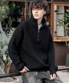 【ロッキーモンロー/Rocky Monroe】のオーバーサイズ畦編みハーフジップニットセーター 人気、トレンドファッション・服の通販 founy(ファニー) ファッション Fashion レディースファッション Fashion for Women トップス・カットソー Cut & Sew Tops ニット Knit Tops & Sweaters 畦編みニット・テクスチャードトップス Ribbed Knit Sweaters / Textured Knit Tops インナー Innerwear 畦 Ribbed Knit シンプル Simple, Minimal スラックス Slacks, Dress Pants デニム Denim, Jeans Material バランス Balance, Style Balance フェミニン Feminine, Girly メンズ Men's, Menswear リラックス Relax, Relaxed Fit 再入荷 Restock / Back in Stock おすすめ Recommended / Our Picks thumbnail ブラック|ID: prp329100004759920 ipo3291000000034697121