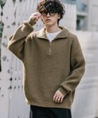 【ロッキーモンロー/Rocky Monroe】のオーバーサイズ畦編みハーフジップニットセーター 人気、トレンドファッション・服の通販 founy(ファニー) ファッション Fashion レディースファッション Fashion for Women トップス・カットソー Cut & Sew Tops ニット Knit Tops & Sweaters 畦編みニット・テクスチャードトップス Ribbed Knit Sweaters / Textured Knit Tops インナー Innerwear 畦 Ribbed Knit シンプル Simple, Minimal スラックス Slacks, Dress Pants デニム Denim, Jeans Material バランス Balance, Style Balance フェミニン Feminine, Girly メンズ Men's, Menswear リラックス Relax, Relaxed Fit 再入荷 Restock / Back in Stock おすすめ Recommended / Our Picks thumbnail ベージュ|ID: prp329100004759920 ipo3291000000034697123