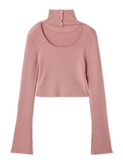 【スナイデル/SNIDEL】の2wayクロップドハイネックプルオーバー インテリア・キッズ・メンズ・レディースファッション・服の通販 founy(ファニー) 　ファッション　Fashion　レディースファッション　Fashion for Women　トップス・カットソー　Cut & Sew Tops　カジュアルプルオーバー・ニットトップス　Pullovers & Knit Tops / Casual Pullovers　インナー　Innerwear　ウェーブ　Wavy Pattern　クロップド　Cropped, Short Length　シンプル　Simple, Minimal　ストレート　Straight, Straight Cut　スマート　Smart, Elegant　デコルテ　Décolleté, Neckline　トレンド　Trend, Trending Now　ハイネック　High Neck, Mock Neck　フィット　Fit, Slim Fit　フロント　Front, Front Design　ミニスカート　Mini Skirt, Short Skirt　リブニット　Rib Knit, Ribbed Knit　おすすめ　Recommended / Our Picks　PNK[066]|ID: prp329100004759928 ipo3291000000034443169