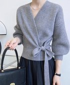 【ミニミニストア/miniministore】のニットトップス カシュクールニット 韓国 グレー|ID: prp329100004759931 ipo3291000000034443204