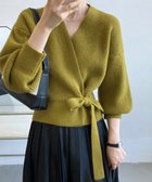 【ミニミニストア/miniministore】のニットトップス カシュクールニット 韓国 黄緑色|ID: prp329100004759931 ipo3291000000034443209