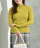 【インタープラネット/INTERPLANET】の変形編み袖口ボタンリブニット イエロー|ID: prp329100004759940 ipo3291000000034443432