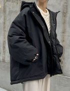 【リエディ/Re:EDIT】のナイロン中綿入りオーバーサイズモンスターパーカージャケット ブラック|ID: prp329100004759961 ipo3291000000034443981