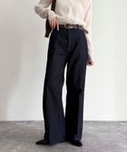 【フレディ&グロスター/FREDY&GLOSTER】のセンタープレスデニムスラックス 人気、トレンドファッション・服の通販 founy(ファニー) ファッション Fashion レディースファッション Fashion for Women 2025年 2025 2025-2026秋冬・A/W Autumn/Winter 2025–26 AW25–26 シューズ Shoes, Footwear ストレート Straight, Straight Cut スラックス Slacks, Dress Pants センター Center, Center Line デニム Denim, Jeans Material フラット Flat, Flat Shoes プレート Plate, Dish ポケット Pocket, Pocket Detail エレガント 上品 Elegant thumbnail ネイビー|ID: prp329100004759962 ipo3291000000034444058