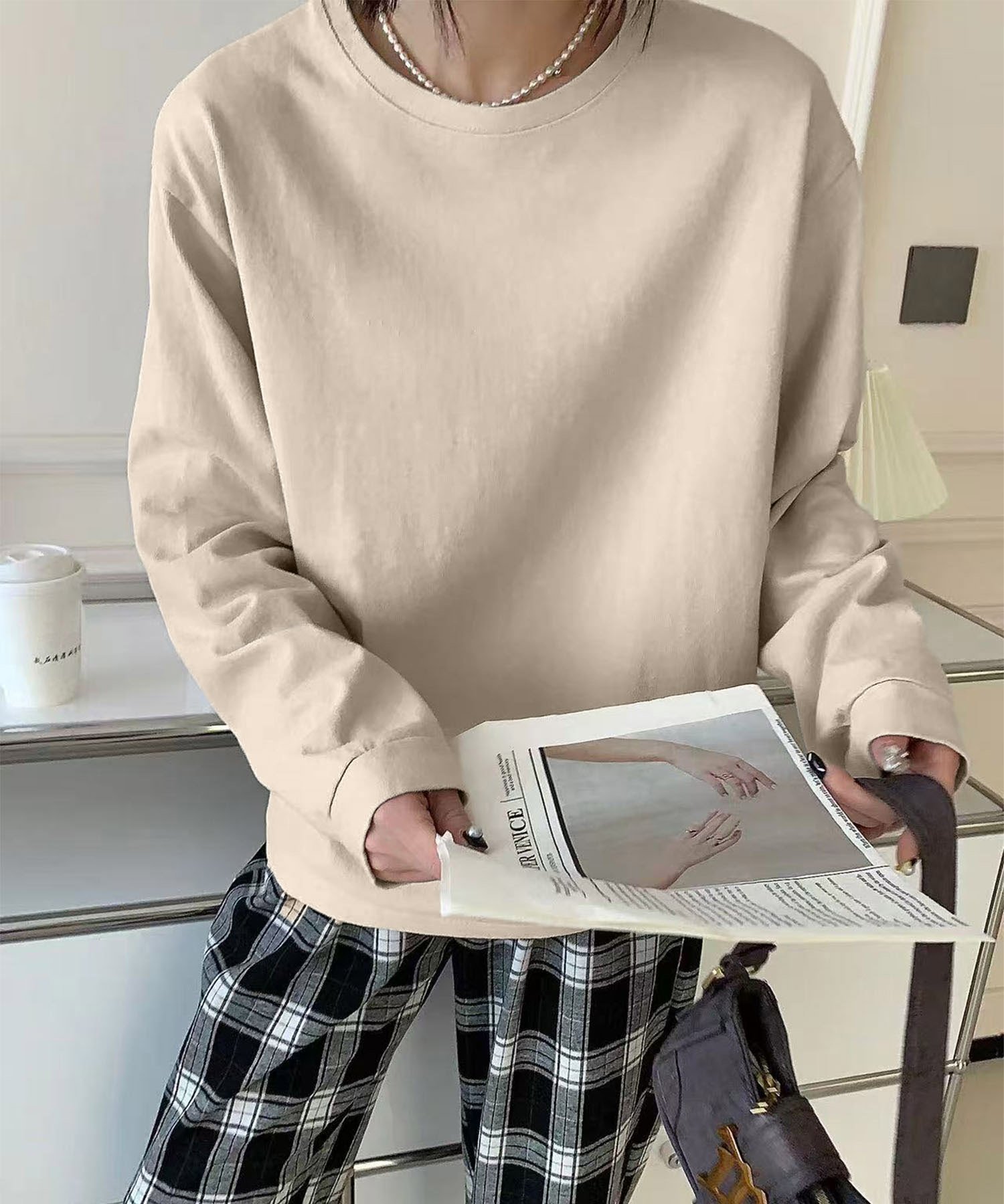 【その他のブランド/Other】の【DECADE CLASSIC】シンプルフィットトップス インテリア・キッズ・メンズ・レディースファッション・服の通販 founy(ファニー) 　ファッション　Fashion　レディースファッション　Fashion for Women　トップス・カットソー　Cut & Sew Tops　シンプル　Simple, Minimal　ジャケット　Jacket, Outerwear　デニム　Denim, Jeans Material　トレンド　Trend, Trending Now　フィット　Fit, Slim Fit　リラックス　Relax, Relaxed Fit　ワイド　Wide, Wide Fit　A/W・秋冬　Autumn/Winter　グレージュ|ID: prp329100004759969 ipo3291000000034444131