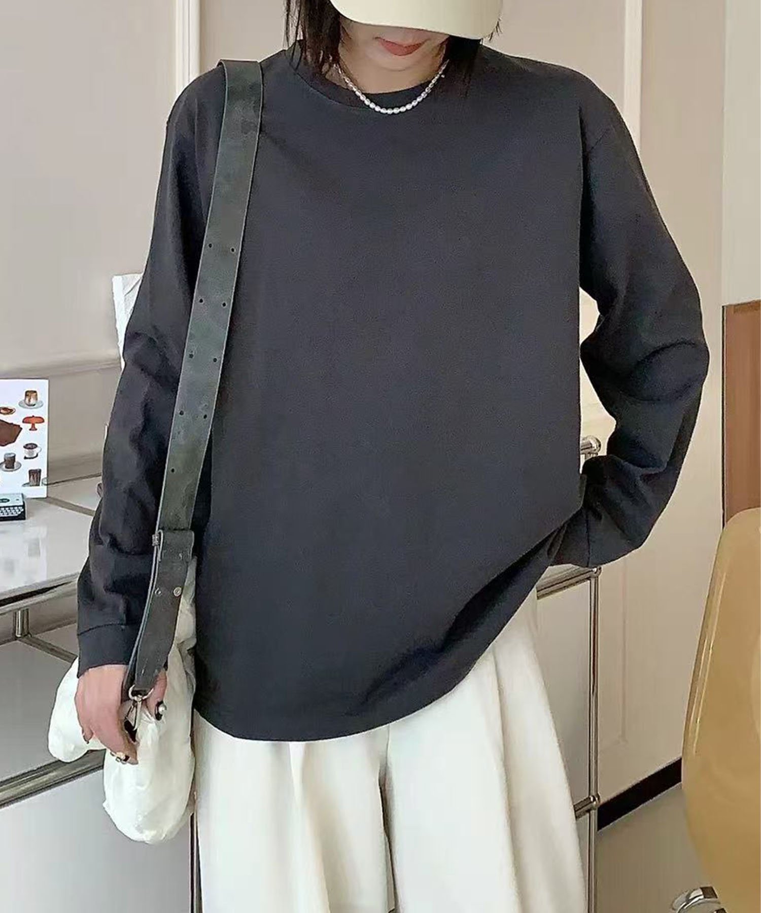 【その他のブランド/Other】の【DECADE CLASSIC】シンプルフィットトップス インテリア・キッズ・メンズ・レディースファッション・服の通販 founy(ファニー) 　ファッション　Fashion　レディースファッション　Fashion for Women　トップス・カットソー　Cut & Sew Tops　シンプル　Simple, Minimal　ジャケット　Jacket, Outerwear　デニム　Denim, Jeans Material　トレンド　Trend, Trending Now　フィット　Fit, Slim Fit　リラックス　Relax, Relaxed Fit　ワイド　Wide, Wide Fit　A/W・秋冬　Autumn/Winter　ダークグレー|ID: prp329100004759969 ipo3291000000034444134