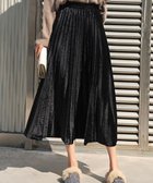 【アミュレット/Amulet】の【Dewlily】ベロアプリーツロングスカート 人気、トレンドファッション・服の通販 founy(ファニー) ファッション Fashion レディースファッション Fashion for Women スカート Skirts ロングスカート Long Skirts / Maxi & Midi Skirts シャイニー Shiny, Glossy Finish プリーツ Pleats, Pleated ベロア Velour, Soft Velvet ロング Long, Long-Length 楽ちん Easy Fit, Comfortable thumbnail ブラック|ID: prp329100004759990 ipo3291000000034444454
