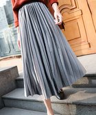 【アミュレット/Amulet】の【Dewlily】ベロアプリーツロングスカート 人気、トレンドファッション・服の通販 founy(ファニー) ファッション Fashion レディースファッション Fashion for Women スカート Skirts ロングスカート Long Skirts / Maxi & Midi Skirts シャイニー Shiny, Glossy Finish プリーツ Pleats, Pleated ベロア Velour, Soft Velvet ロング Long, Long-Length 楽ちん Easy Fit, Comfortable thumbnail グレー|ID: prp329100004759990 ipo3291000000034444455