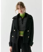 【ケイト スペード ニューヨーク/kate spade NEW YORK】のウール クロップド ピーコート BLACK|ID: prp329100004760017 ipo3291000000034524858