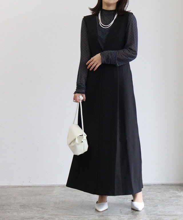 【ピエロ/Pierrot】のウエストマークジャンパースカート インテリア・キッズ・メンズ・レディースファッション・服の通販 founy(ファニー) ファッション Fashion レディースファッション Fashion for Women スカート Skirts インナー Innerwear シンプル Simple, Minimal ストレッチ Stretch, Stretchy Fabric ブラック|ID: prp329100004760041 ipo3291000000034445326