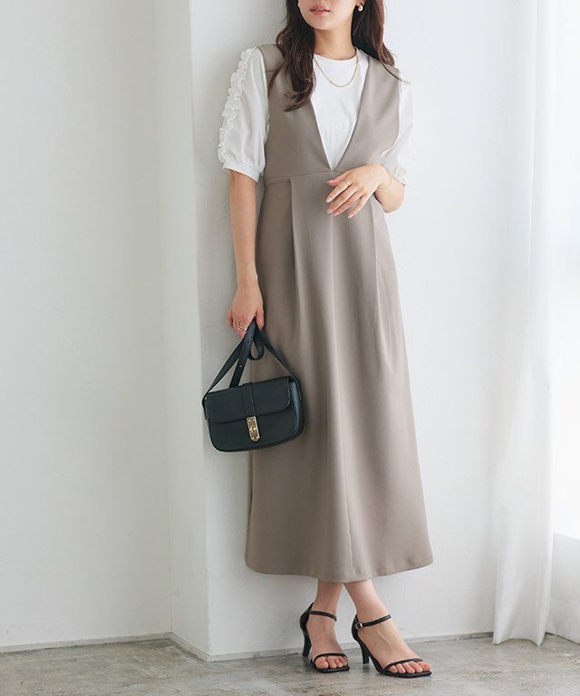 【ピエロ/Pierrot】のウエストマークジャンパースカート インテリア・キッズ・メンズ・レディースファッション・服の通販 founy(ファニー) ファッション Fashion レディースファッション Fashion for Women スカート Skirts インナー Innerwear シンプル Simple, Minimal ストレッチ Stretch, Stretchy Fabric モカグレージュ|ID: prp329100004760041 ipo3291000000034445327