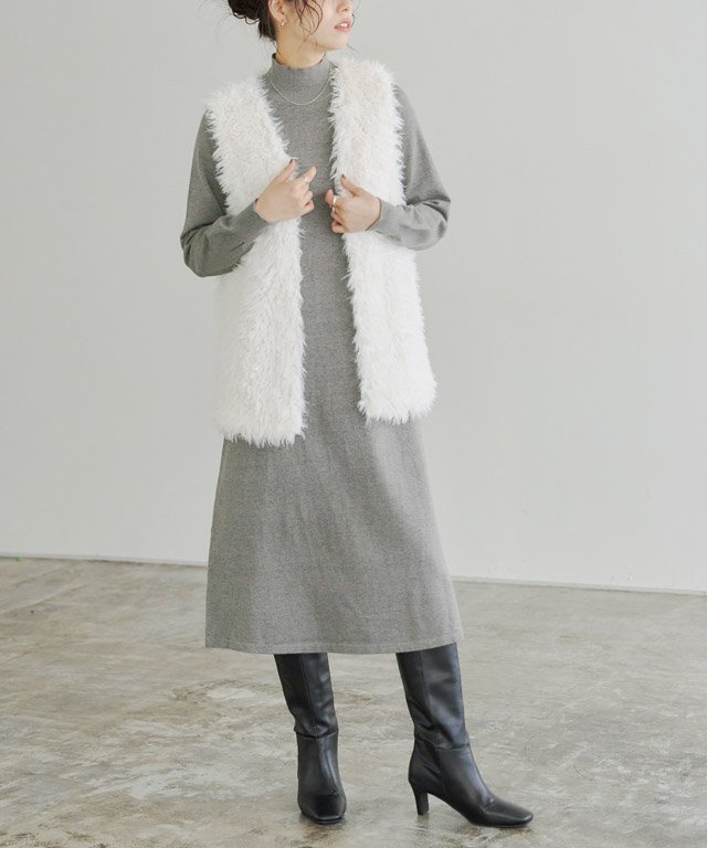 【ピエロ/Pierrot】のハイネックAラインニットワンピース インテリア・キッズ・メンズ・レディースファッション・服の通販 founy(ファニー) ファッション Fashion レディースファッション Fashion for Women ワンピース Dresses ニットワンピース Knit Dresses ハイネック High Neck, Mock Neck ミドル Middle Length, Mid Height ロング Long, Long-Length 杢チャコール|ID: prp329100004760043 ipo3291000000034445350