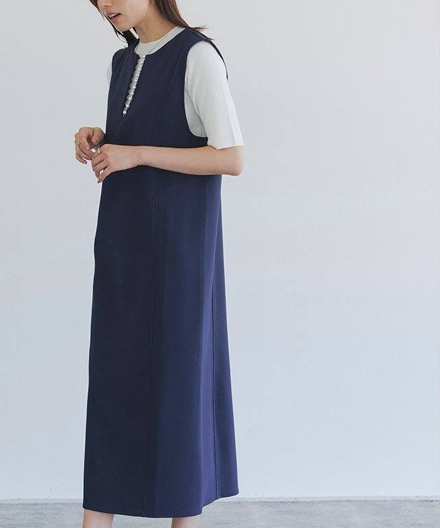 【ピエロ/Pierrot】の2wayパールデザインジャンパースカート インテリア・キッズ・メンズ・レディースファッション・服の通販 founy(ファニー) ファッション Fashion レディースファッション Fashion for Women スカート Skirts インナー Innerwear ストレッチ Stretch, Stretchy Fabric トレンド Trend, Trending Now ノースリーブ Sleeveless, No-Sleeve パール Pearl, Pearl Accent 長袖 Long Sleeve, Full Sleeve ネイビー|ID: prp329100004760045 ipo3291000000034445359